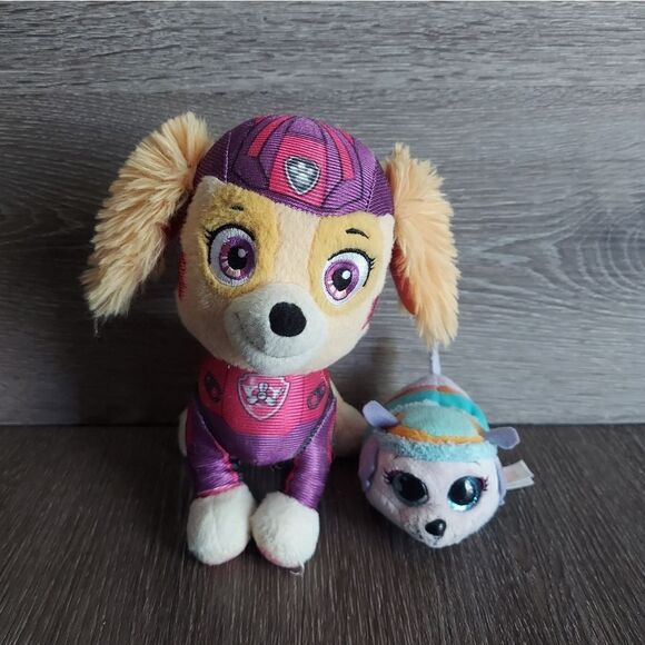 Paw Patrol 7" Sky Plush & 4" Tenny Ty Everest - Picture 1 of 5